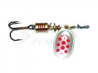 Cucchiaino rotante Mepps Aglia Decorees Silver/Red dots - no. 2