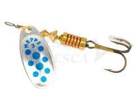 Cucchiaino rotante Mepps Comet Decorees #3 6.5g - Silver/Blue Dots