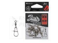 Moschettone Mikado Jaws Predator Snap con girella - Taglia XXL
