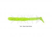 Soft Bait Reins Rockvibe Shad 3.5 inch - 129 Glow Chart Silver