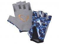 Savage Gear Guanti Marine Half Glove Sea Blue